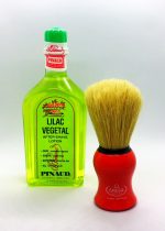 Set after-shave Clubman Pinaud Liliac 177ml și pămătuf Omega roșu 10065