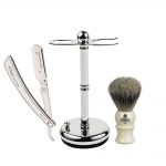 Set brici Parker SRX, suport brici și pămătuf Parker și pămătuf Kent VS10