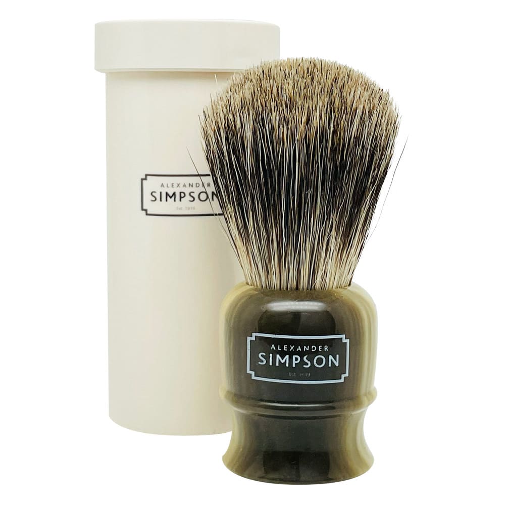 Pamatuf Simpson Pure Badger Highbury Faux Horn S Cu Tub de Calatorie