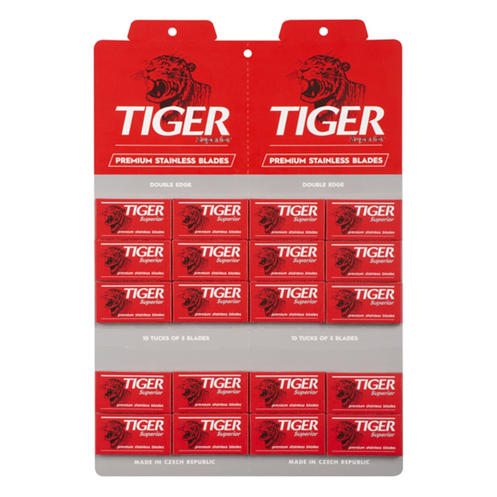 100 lame de ras double edge din oțel inoxidabil Tiger Superior 1 100 lame de ras double edge din oțel inoxidabil Tiger Superior