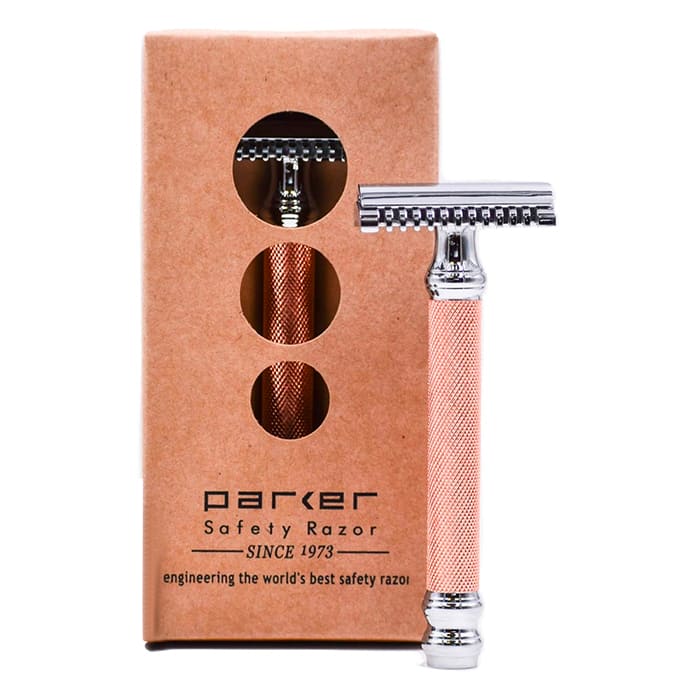 Aparat de ras clasic Parker 63C Gold Rose pieptene deschis 1 Aparat de ras clasic Parker 63C Gold Rose pieptene deschis