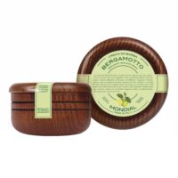 Săpun de ras Mondial în bol de lemn Bergamot 140ml