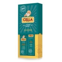Set de ras tradițional Cella Milano cu cremă de ras bio și balsam după ras